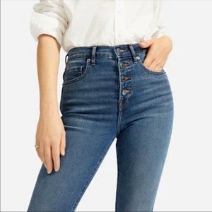 Everlane Vintage Skinny Button Fly Raw Hem Jeans